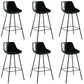 Faux Leather Dining Stools Bucket Armless Bar Stools with Metal Legs Green 6 Piece Set Clearhalo 'Bar Furniture' 'Bar Stools' 'bar_stools' 'furn' 'furn_bar_stools' 'Furniture' 'Kitchen & Dining Furniture' 7015437