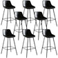 Faux Leather Dining Stools Bucket Armless Bar Stools with Metal Legs Gray 8 Piece Set Clearhalo 'Bar Furniture' 'Bar Stools' 'bar_stools' 'furn' 'furn_bar_stools' 'Furniture' 'Kitchen & Dining Furniture' 7015441