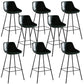 Faux Leather Dining Stools Bucket Armless Bar Stools with Metal Legs Green 8 Piece Set Clearhalo 'Bar Furniture' 'Bar Stools' 'bar_stools' 'furn' 'furn_bar_stools' 'Furniture' 'Kitchen & Dining Furniture' 7015442