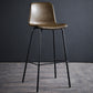 Faux Leather Dining Stools Low Back Bucket Bar Stools with Metal Legs Dark Brown 1 Piece Clearhalo 'Bar Furniture' 'Bar Stools' 'bar_stools' 'furn' 'furn_bar_stools' 'Furniture' 'Kitchen & Dining Furniture' 7015471