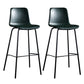 Faux Leather Dining Stools Low Back Bucket Bar Stools with Metal Legs Green 2 Piece Set Clearhalo 'Bar Furniture' 'Bar Stools' 'bar_stools' 'furn' 'furn_bar_stools' 'Furniture' 'Kitchen & Dining Furniture' 7015475