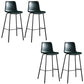 Faux Leather Dining Stools Low Back Bucket Bar Stools with Metal Legs Green 4 Piece Set Clearhalo 'Bar Furniture' 'Bar Stools' 'bar_stools' 'furn' 'furn_bar_stools' 'Furniture' 'Kitchen & Dining Furniture' 7015483