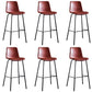 Faux Leather Dining Stools Low Back Bucket Bar Stools with Metal Legs Red 6 Piece Set Clearhalo 'Bar Furniture' 'Bar Stools' 'bar_stools' 'furn' 'furn_bar_stools' 'Furniture' 'Kitchen & Dining Furniture' 7015489