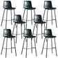 Faux Leather Dining Stools Low Back Bucket Bar Stools with Metal Legs Green 8 Piece Set Clearhalo 'Bar Furniture' 'Bar Stools' 'bar_stools' 'furn' 'furn_bar_stools' 'Furniture' 'Kitchen & Dining Furniture' 7015493