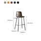 Faux Leather Dining Stools Low Back Bucket Bar Stools with Metal Legs Clearhalo 'Bar Furniture' 'Bar Stools' 'bar_stools' 'furn' 'furn_bar_stools' 'Furniture' 'Kitchen & Dining Furniture' 7015497