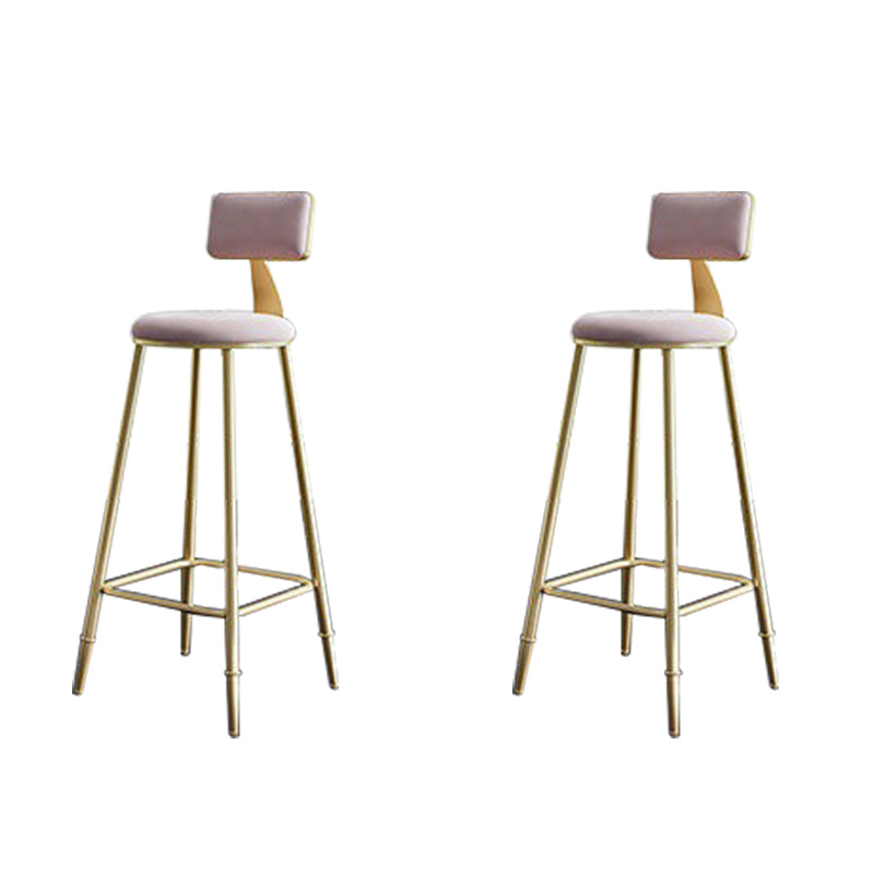 Tabourets de salle à manger rembourrés bas.