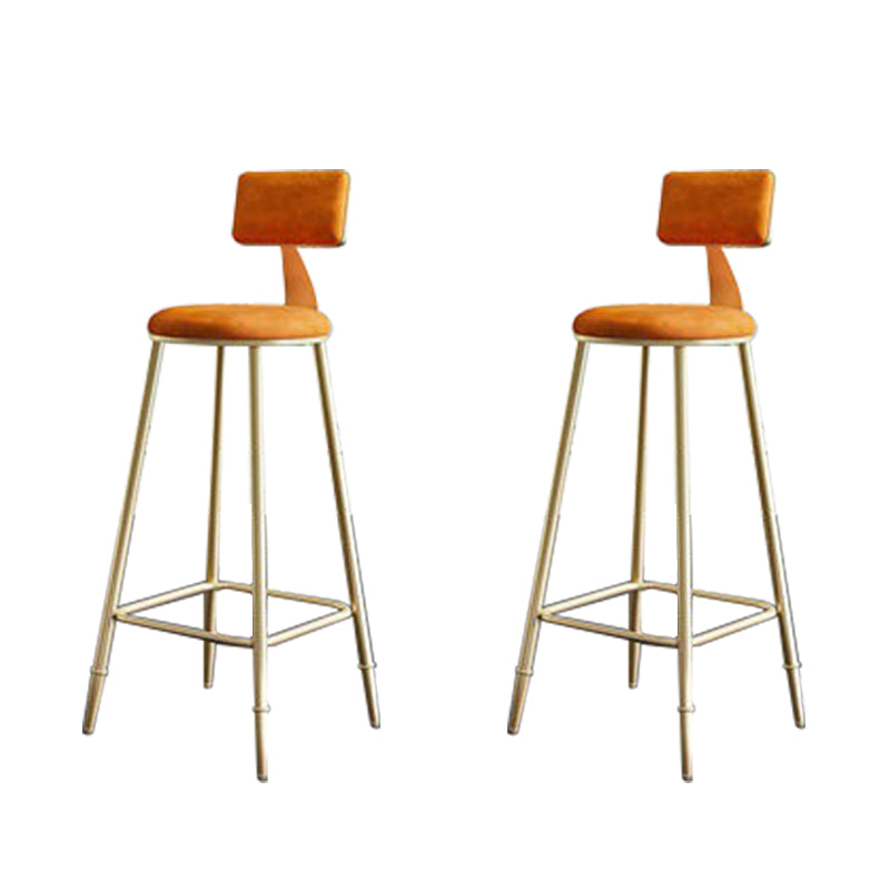 Tabourets de salle à manger rembourrés bas.