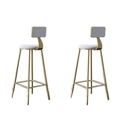 Tabourets de salle à manger rembourrés bas.