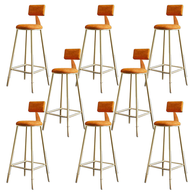 Tabourets de salle à manger rembourrés bas.