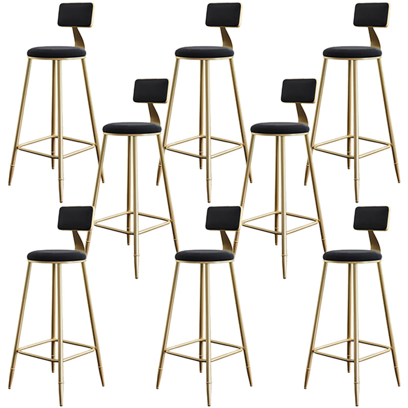 Tabourets de salle à manger rembourrés bas.