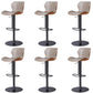 Modern Faux Leather Barstools Adjustable Height Swivel Barstools Black Gray Orange 6 Piece Set Clearhalo 'Bar Furniture' 'Bar Stools' 'bar_stools' 'furn' 'furn_bar_stools' 'Furniture' 'Kitchen & Dining Furniture' 7015621