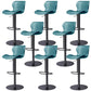 Modern Faux Leather Barstools Adjustable Height Swivel Barstools Black Blue 8 Piece Set Clearhalo 'Bar Furniture' 'Bar Stools' 'bar_stools' 'furn' 'furn_bar_stools' 'Furniture' 'Kitchen & Dining Furniture' 7015626