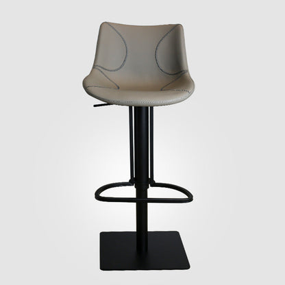Sgabello da barre per barretta regolabile in pelle con base in metallo con base in metallo
