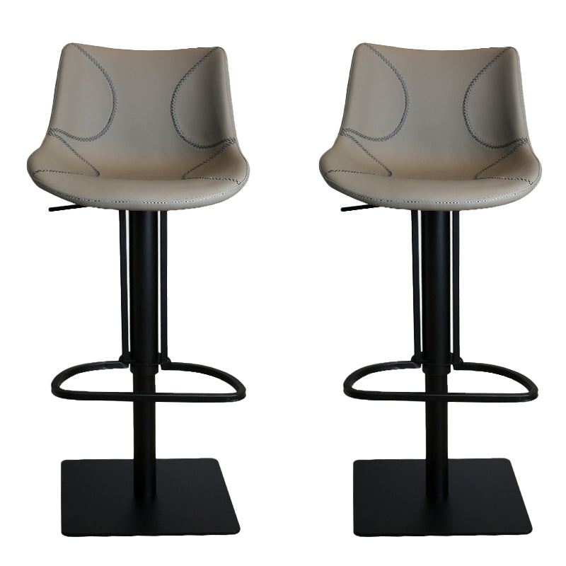 Sgabello da barre per barretta regolabile in pelle con base in metallo con base in metallo