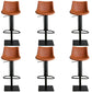 Sgabello da barre per barretta regolabile in pelle con base in metallo con base in metallo