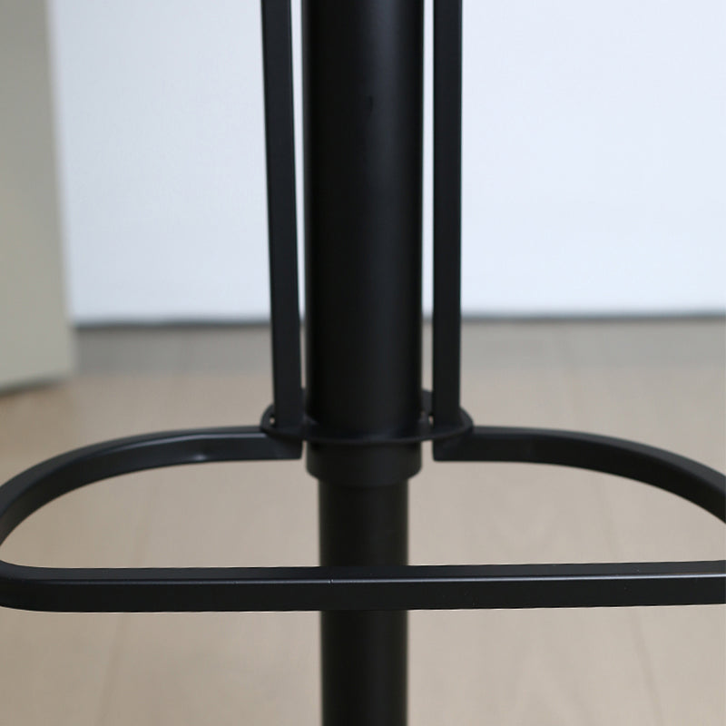 Sgabello da barre per barretta regolabile in pelle con base in metallo con base in metallo