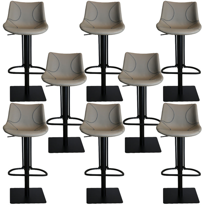 Sgabello da barre per barretta regolabile in pelle con base in metallo con base in metallo