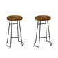 Modern Solid Wood Dining Stools Backless Barstools with Footrest 2 Piece Set Clearhalo 'Bar Furniture' 'Bar Stools' 'bar_stools' 'furn' 'furn_bar_stools' 'Furniture' 'Kitchen & Dining Furniture' 7015693