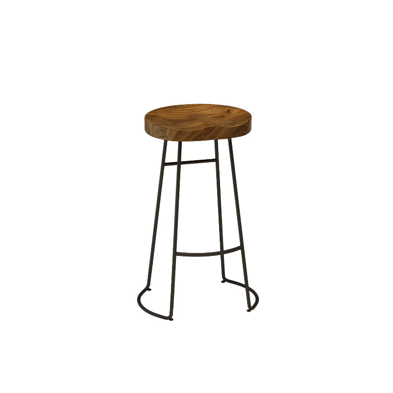 Modern Solid Wood Dining Stools Backless Barstools with Footrest Clearhalo 'Bar Furniture' 'Bar Stools' 'bar_stools' 'furn' 'furn_bar_stools' 'Furniture' 'Kitchen & Dining Furniture' 7015700