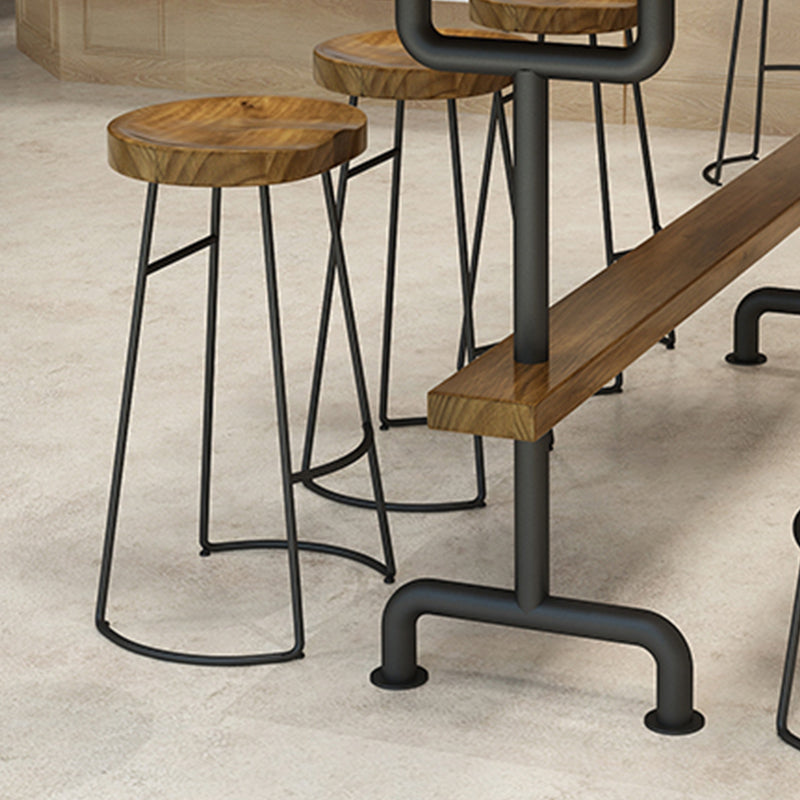 Modern Solid Wood Dining Stools Backless Barstools with Footrest Clearhalo 'Bar Furniture' 'Bar Stools' 'bar_stools' 'furn' 'furn_bar_stools' 'Furniture' 'Kitchen & Dining Furniture' 7015702