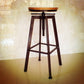 Industrial Armless Rotatable Counter Stool Iron Cafe Bar Stool with Pedal Copper 1 Piece Clearhalo 'Bar Furniture' 'Bar Stools' 'bar_stools' 'furn' 'furn_bar_stools' 'Furniture' 'Kitchen & Dining Furniture' 7015814