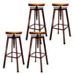 Industrial Armless Rotatable Counter Stool Iron Cafe Bar Stool with Pedal Copper 4 Piece Set Clearhalo 'Bar Furniture' 'Bar Stools' 'bar_stools' 'furn' 'furn_bar_stools' 'Furniture' 'Kitchen & Dining Furniture' 7015818