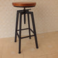 Industrial Armless Rotatable Counter Stool Iron Cafe Bar Stool with Pedal Clearhalo 'Bar Furniture' 'Bar Stools' 'bar_stools' 'furn' 'furn_bar_stools' 'Furniture' 'Kitchen & Dining Furniture' 7015820