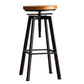 Industrial Armless Rotatable Counter Stool Iron Cafe Bar Stool with Pedal Clearhalo 'Bar Furniture' 'Bar Stools' 'bar_stools' 'furn' 'furn_bar_stools' 'Furniture' 'Kitchen & Dining Furniture' 7015821