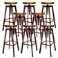 Industrial Armless Rotatable Counter Stool Iron Cafe Bar Stool with Pedal Copper 8 Piece Set Clearhalo 'Bar Furniture' 'Bar Stools' 'bar_stools' 'furn' 'furn_bar_stools' 'Furniture' 'Kitchen & Dining Furniture' 7015822