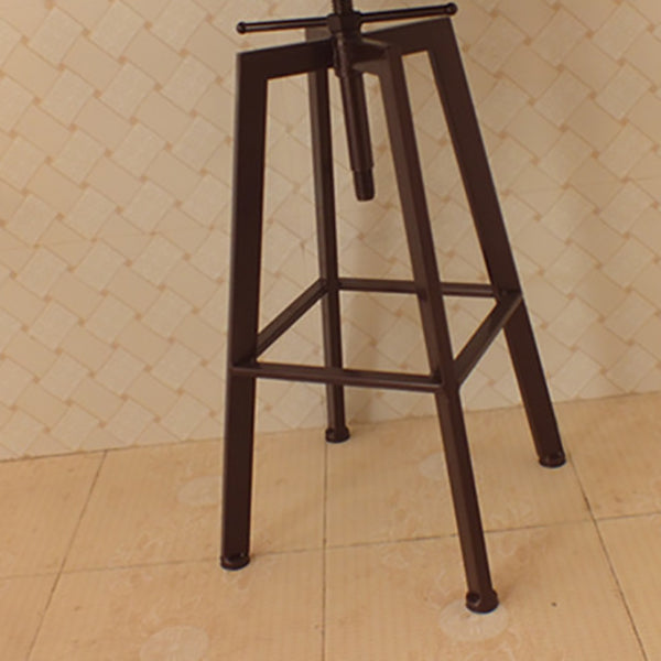 Industrial Armless Rotatable Counter Stool Iron Cafe Bar Stool with Pedal Clearhalo 'Bar Furniture' 'Bar Stools' 'bar_stools' 'furn' 'furn_bar_stools' 'Furniture' 'Kitchen & Dining Furniture' 7015825