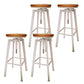 Industrial Armless Rotatable Counter Stool Iron Cafe Bar Stool with Pedal White 4 Piece Set Clearhalo 'Bar Furniture' 'Bar Stools' 'bar_stools' 'furn' 'furn_bar_stools' 'Furniture' 'Kitchen & Dining Furniture' 7015827