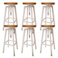 Industrial Armless Rotatable Counter Stool Iron Cafe Bar Stool with Pedal White 6 Piece Set Clearhalo 'Bar Furniture' 'Bar Stools' 'bar_stools' 'furn' 'furn_bar_stools' 'Furniture' 'Kitchen & Dining Furniture' 7015828