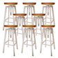 Industrial Armless Rotatable Counter Stool Iron Cafe Bar Stool with Pedal White 8 Piece Set Clearhalo 'Bar Furniture' 'Bar Stools' 'bar_stools' 'furn' 'furn_bar_stools' 'Furniture' 'Kitchen & Dining Furniture' 7015829