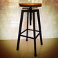 Industrial Armless Rotatable Counter Stool Iron Cafe Bar Stool with Pedal Black 1 Piece Clearhalo 'Bar Furniture' 'Bar Stools' 'bar_stools' 'furn' 'furn_bar_stools' 'Furniture' 'Kitchen & Dining Furniture' 7015830