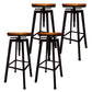 Industrial Armless Rotatable Counter Stool Iron Cafe Bar Stool with Pedal Black 4 Piece Set Clearhalo 'Bar Furniture' 'Bar Stools' 'bar_stools' 'furn' 'furn_bar_stools' 'Furniture' 'Kitchen & Dining Furniture' 7015832