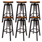 Industrial Armless Rotatable Counter Stool Iron Cafe Bar Stool with Pedal Black 6 Piece Set Clearhalo 'Bar Furniture' 'Bar Stools' 'bar_stools' 'furn' 'furn_bar_stools' 'Furniture' 'Kitchen & Dining Furniture' 7015833
