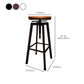 Industrial Armless Rotatable Counter Stool Iron Cafe Bar Stool with Pedal Clearhalo 'Bar Furniture' 'Bar Stools' 'bar_stools' 'furn' 'furn_bar_stools' 'Furniture' 'Kitchen & Dining Furniture' 7015835