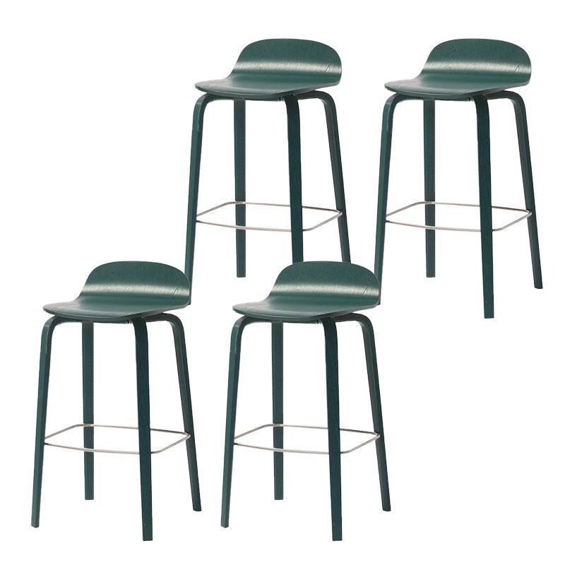 Tabouret de comptoir à dos de dossier moderne en bois tabouret de bar de café avec siège en bois et pédale