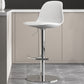 Industrial Backrest Rotatable Counter Stool Iron Cafe Bar Stool with Cushion and Pedal White 1 Piece Clearhalo 'Bar Furniture' 'Bar Stools' 'bar_stools' 'furn' 'furn_bar_stools' 'Furniture' 'Kitchen & Dining Furniture' 7016044
