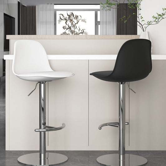 Industrial Backrest Rotatable Counter Stool Iron Cafe Bar Stool with Cushion and Pedal Clearhalo 'Bar Furniture' 'Bar Stools' 'bar_stools' 'furn' 'furn_bar_stools' 'Furniture' 'Kitchen & Dining Furniture' 7016045