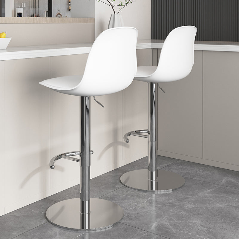 Industrial Backrest Rotatable Counter Stool Iron Cafe Bar Stool with Cushion and Pedal Clearhalo 'Bar Furniture' 'Bar Stools' 'bar_stools' 'furn' 'furn_bar_stools' 'Furniture' 'Kitchen & Dining Furniture' 7016048