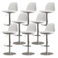 Industrial Backrest Rotatable Counter Stool Iron Cafe Bar Stool with Cushion and Pedal White 8 Piece Set Clearhalo 'Bar Furniture' 'Bar Stools' 'bar_stools' 'furn' 'furn_bar_stools' 'Furniture' 'Kitchen & Dining Furniture' 7016051