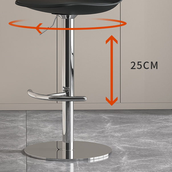 Industrial Backrest Rotatable Counter Stool Iron Cafe Bar Stool with Cushion and Pedal Clearhalo 'Bar Furniture' 'Bar Stools' 'bar_stools' 'furn' 'furn_bar_stools' 'Furniture' 'Kitchen & Dining Furniture' 7016053