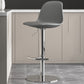 Industrial Backrest Rotatable Counter Stool Iron Cafe Bar Stool with Cushion and Pedal Grey 1 Piece Clearhalo 'Bar Furniture' 'Bar Stools' 'bar_stools' 'furn' 'furn_bar_stools' 'Furniture' 'Kitchen & Dining Furniture' 7016063