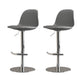 Industrial Backrest Rotatable Counter Stool Iron Cafe Bar Stool with Cushion and Pedal Grey 2 Piece Set Clearhalo 'Bar Furniture' 'Bar Stools' 'bar_stools' 'furn' 'furn_bar_stools' 'Furniture' 'Kitchen & Dining Furniture' 7016064