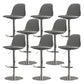 Industrial Backrest Rotatable Counter Stool Iron Cafe Bar Stool with Cushion and Pedal Grey 8 Piece Set Clearhalo 'Bar Furniture' 'Bar Stools' 'bar_stools' 'furn' 'furn_bar_stools' 'Furniture' 'Kitchen & Dining Furniture' 7016067