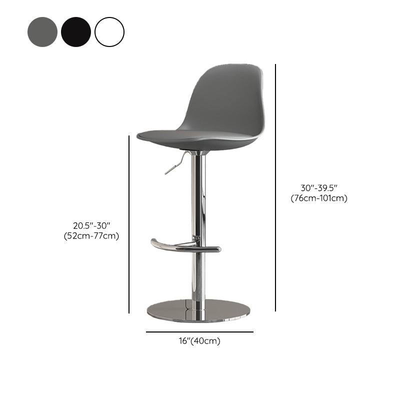Industrial Backrest Rotatable Counter Stool Iron Cafe Bar Stool with Cushion and Pedal Clearhalo 'Bar Furniture' 'Bar Stools' 'bar_stools' 'furn' 'furn_bar_stools' 'Furniture' 'Kitchen & Dining Furniture' 7016068