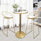 Sgabello da pranzo glam senza braccio sgabello da bar sul retro con base in metallo oro