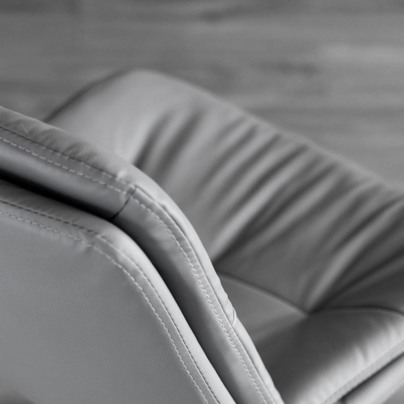 Tabouret de barre de hauteur réglable pivotant Bristol en faux cuir industriel avec repose-pieds