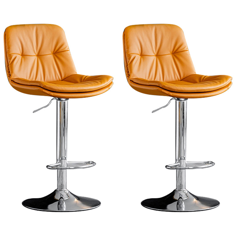 Tabouret de barre de hauteur réglable pivotant Bristol en faux cuir industriel avec repose-pieds